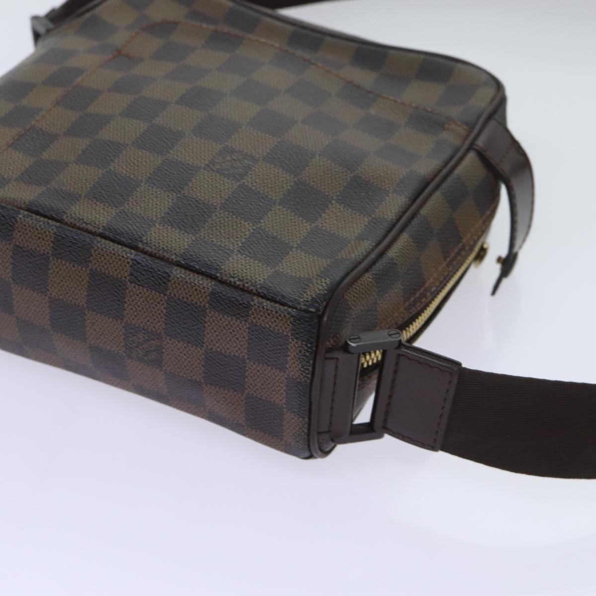 LOUIS VUITTON Damier Ebene Olaf PM Shoulder Bag N41442 LV Auth ar11533