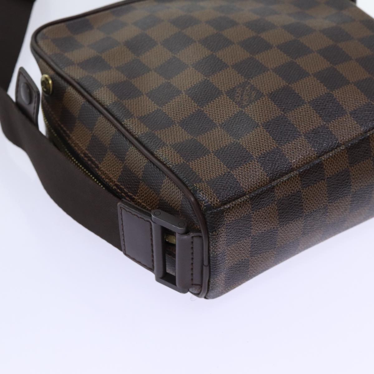 LOUIS VUITTON Damier Ebene Olaf PM Shoulder Bag N41442 LV Auth ar11533