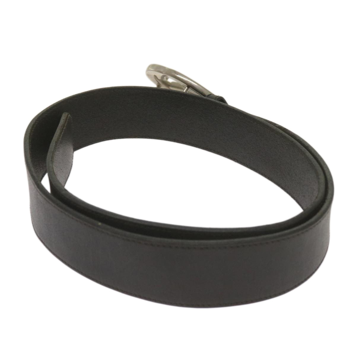 GUCCI Interlocking Belt Leather 34.6""-37.4"" Black Auth ar11535 - 0