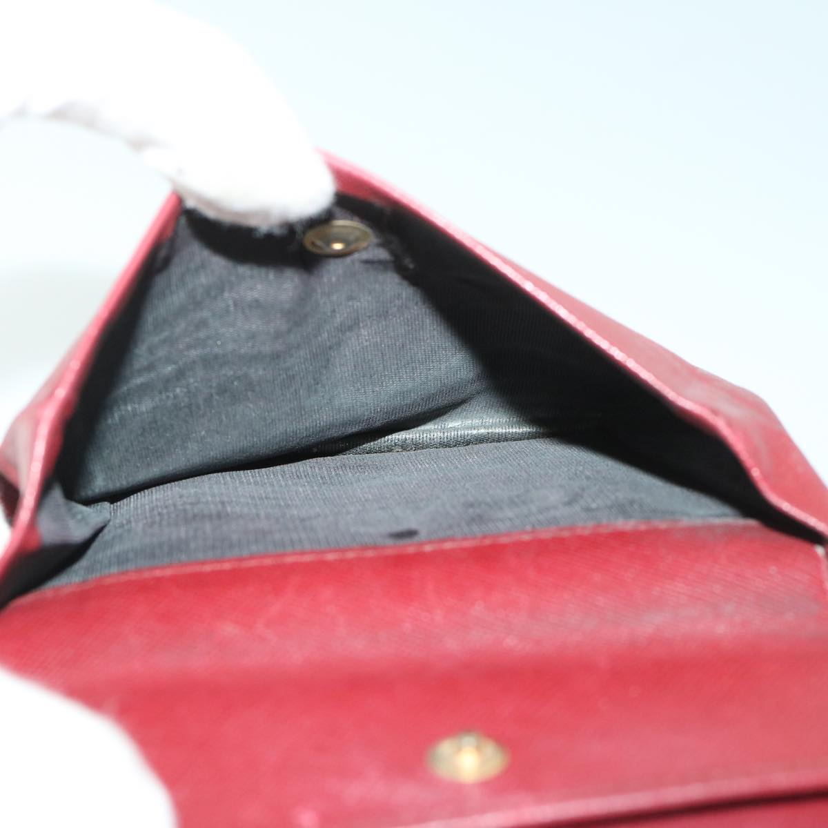 PRADA Wallet Leather nylon 8Set Black Red Brown Auth ar11556
