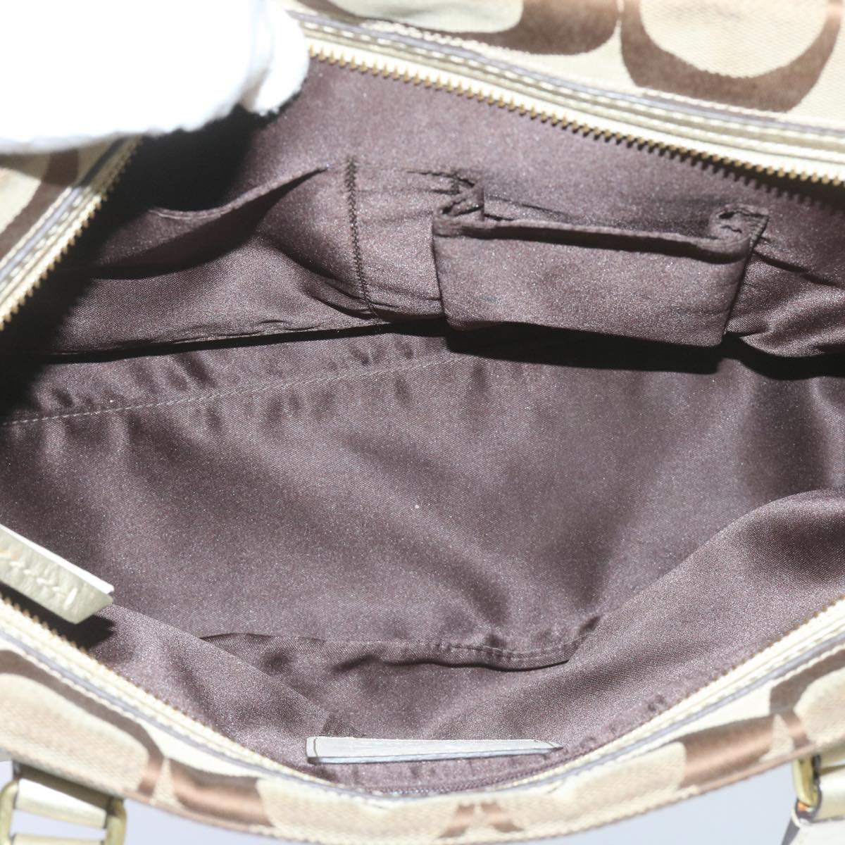 Coach Signature Shoulder Bag Canvas 4Set Beige Brown Auth ar11569