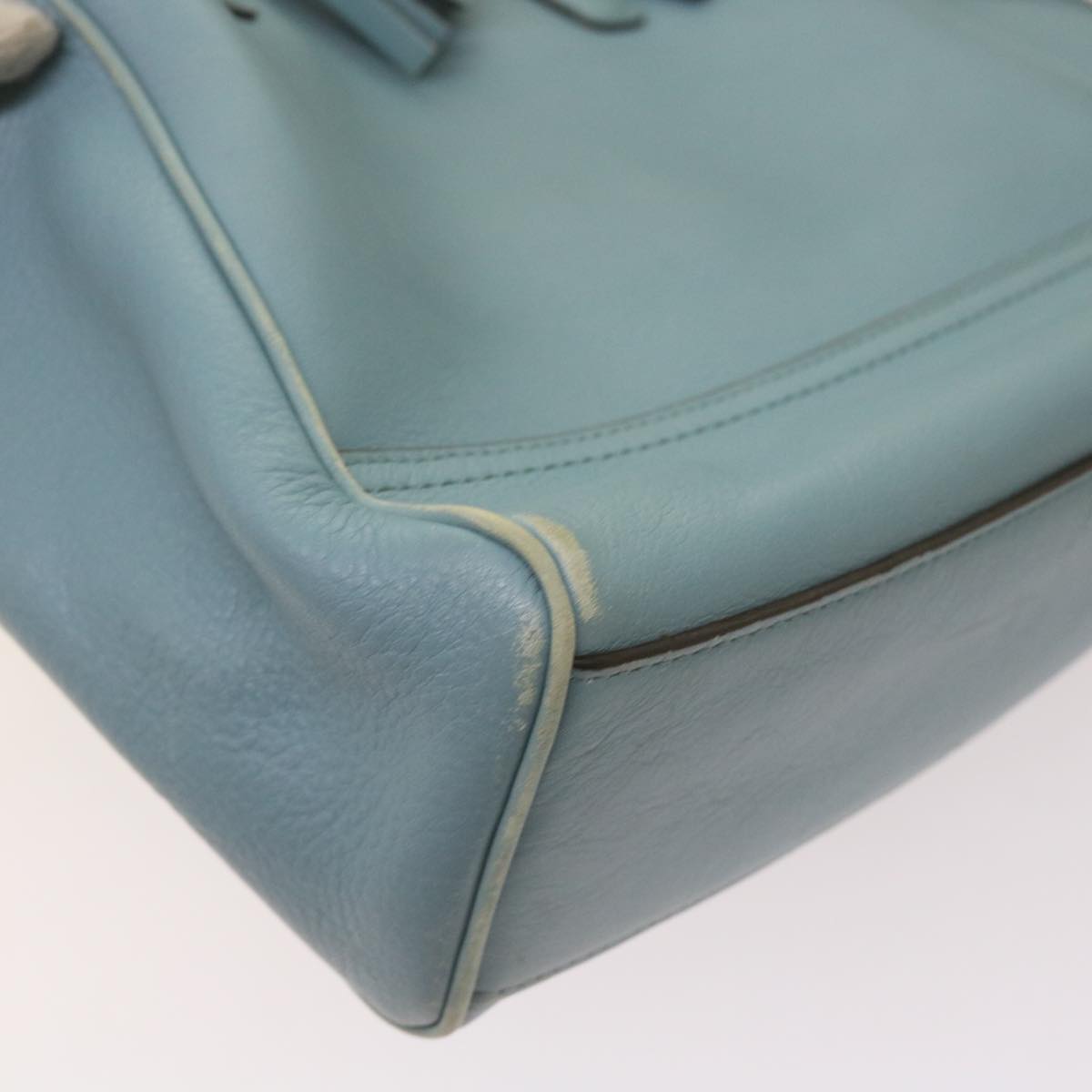 Coach Shoulder Bag Leather 4Set Blue Brown White Multicolor Auth ar11570