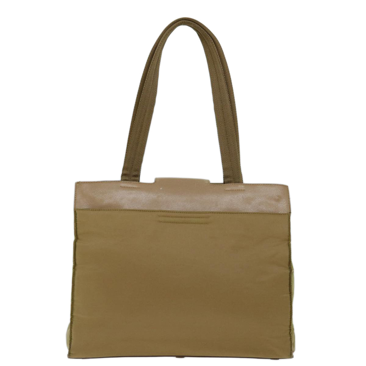 PRADA Hand Bag Nylon Beige Auth ar11574B - 0