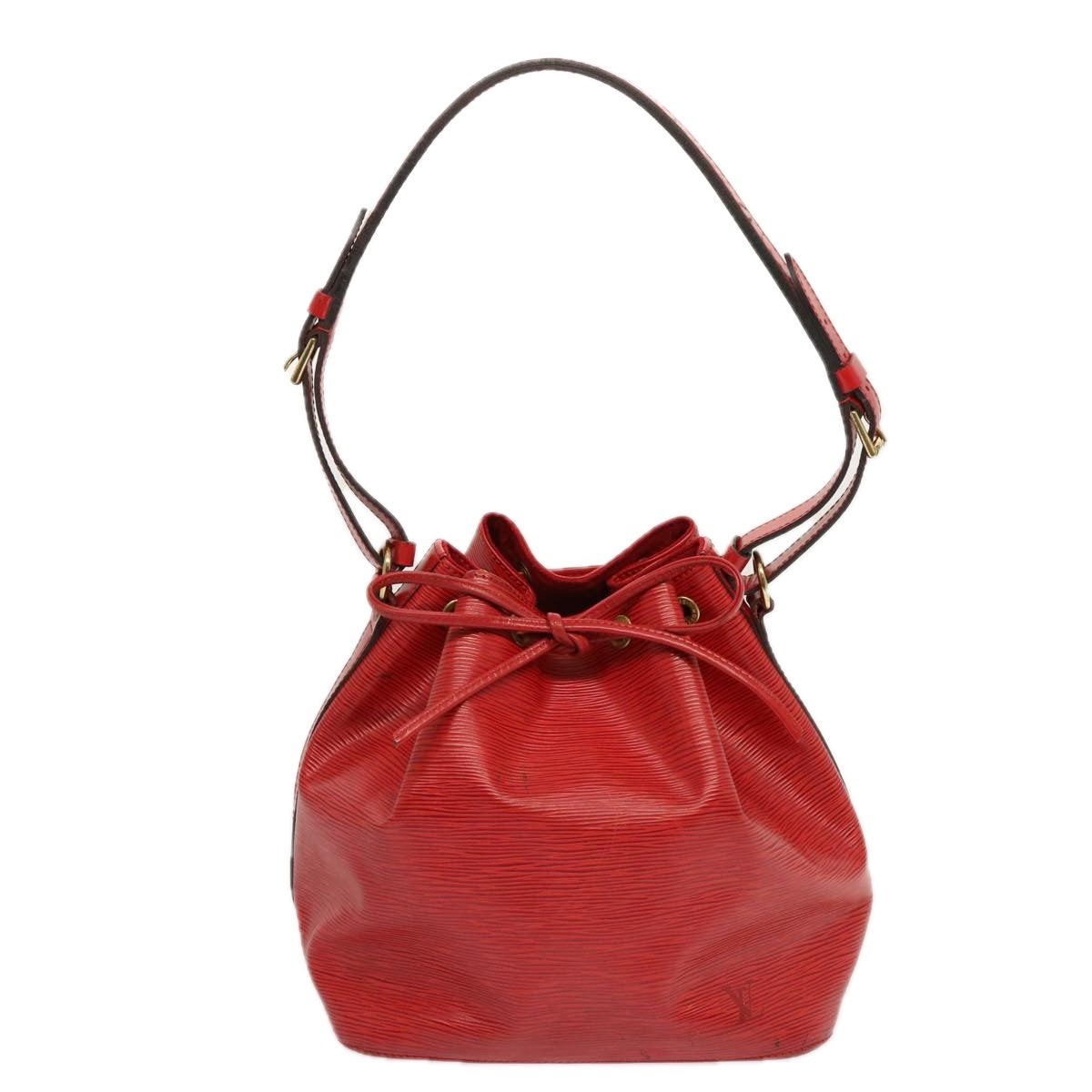 LOUIS VUITTON Epi Petit Noe Shoulder Bag Red M44107 LV Auth ar11584B