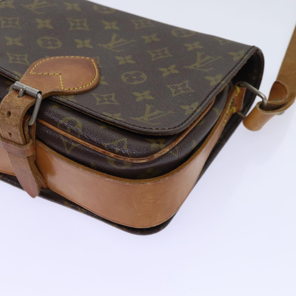 LOUIS VUITTON Monogram Cartouchiere MM Shoulder Bag Vintage M51253 Auth ar11590B