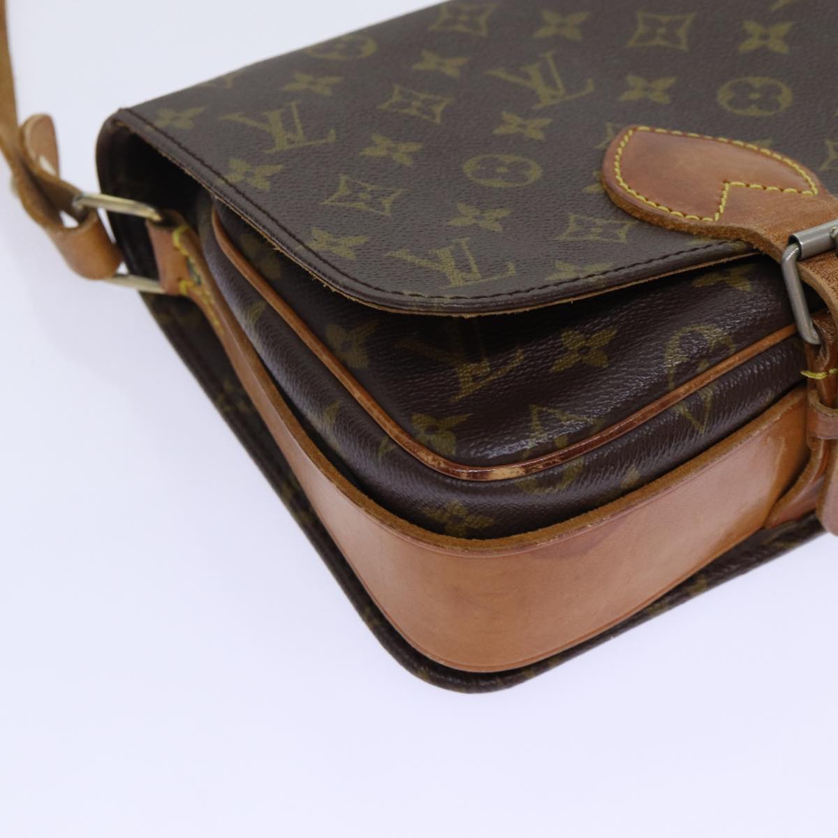 LOUIS VUITTON Monogram Cartouchiere MM Shoulder Bag Vintage M51253 Auth ar11590B