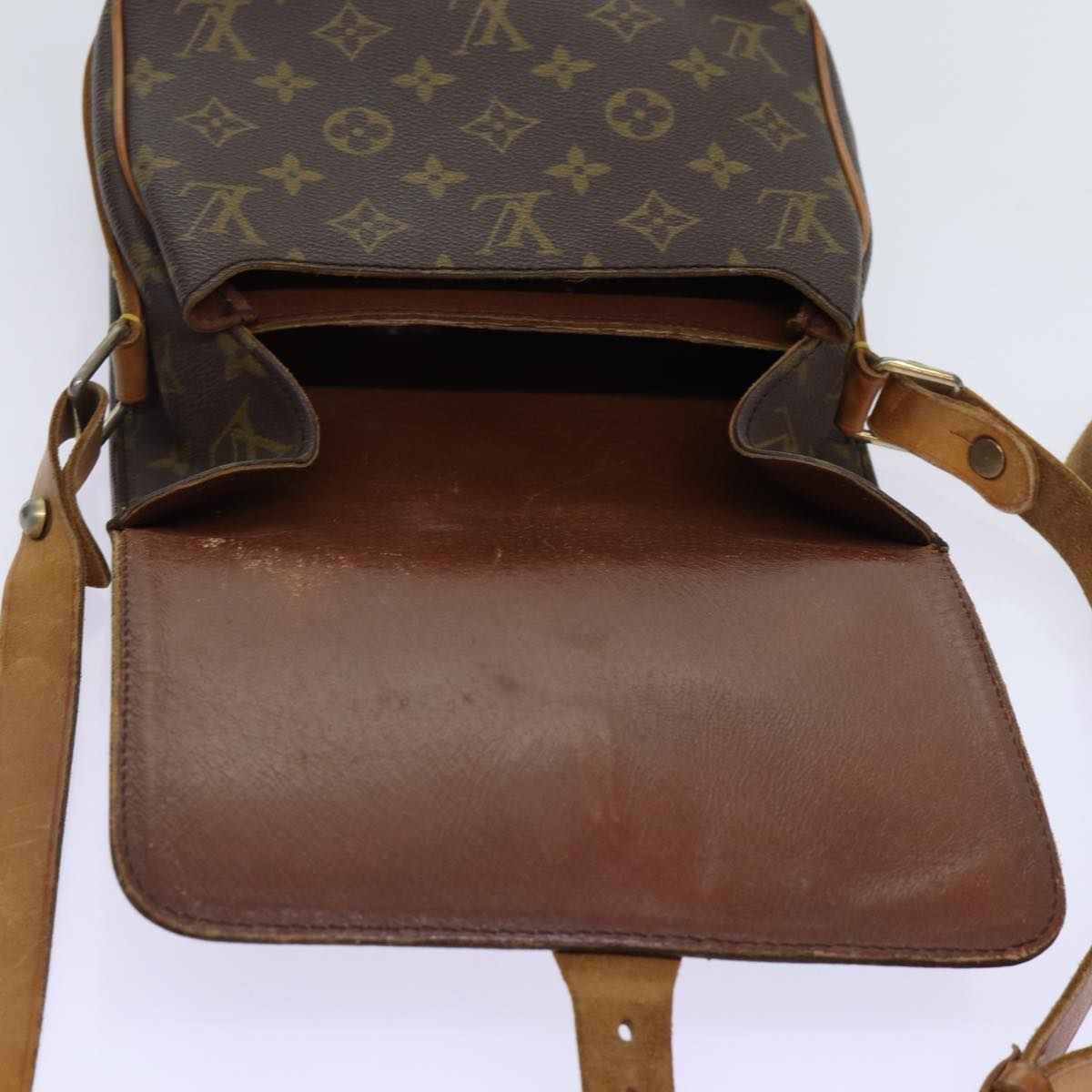 LOUIS VUITTON Monogram Cartouchiere MM Shoulder Bag Vintage M51253 Auth ar11590B