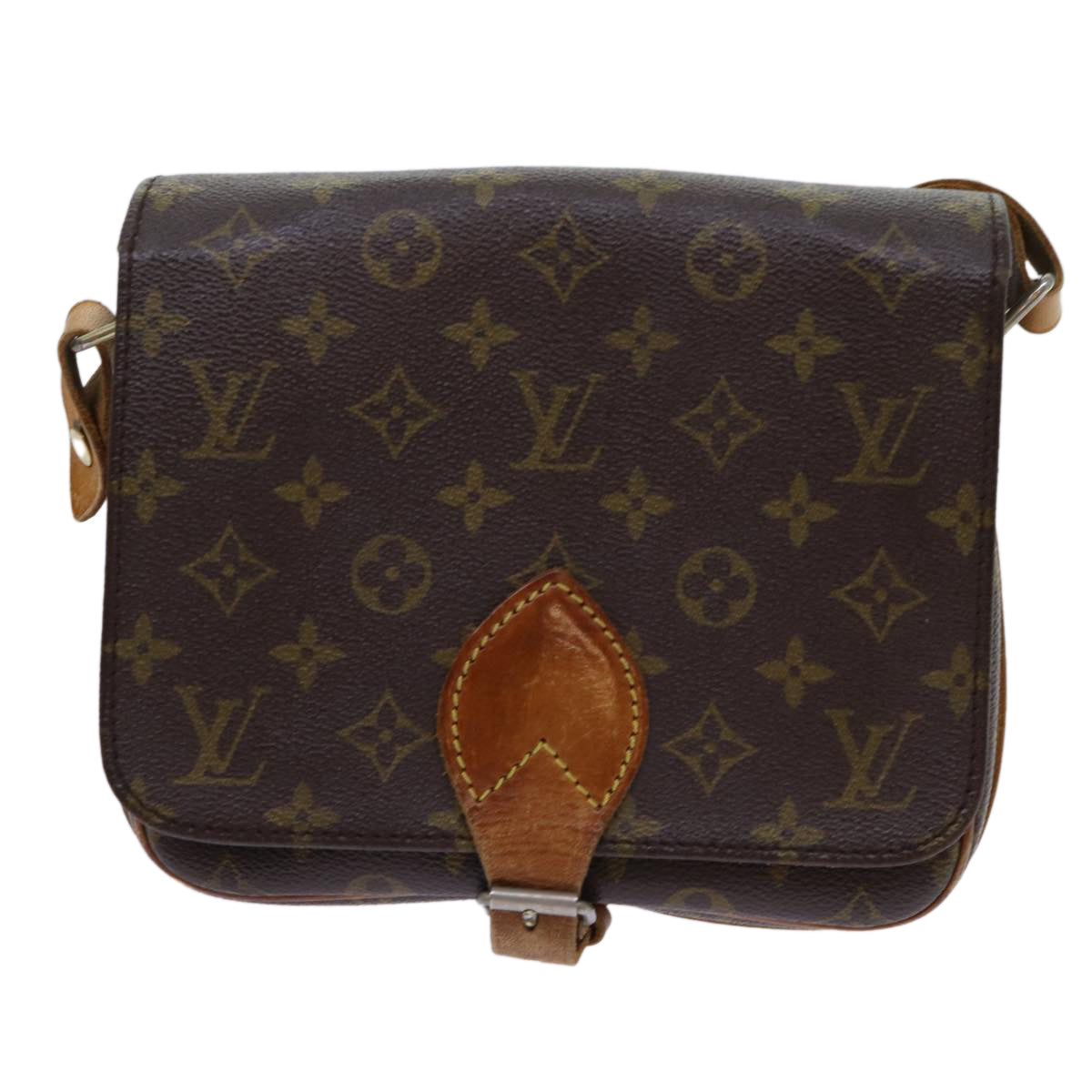 LOUIS VUITTON Monogram Cartouchiere MM Shoulder Bag Vintage M51253 Auth ar11590B