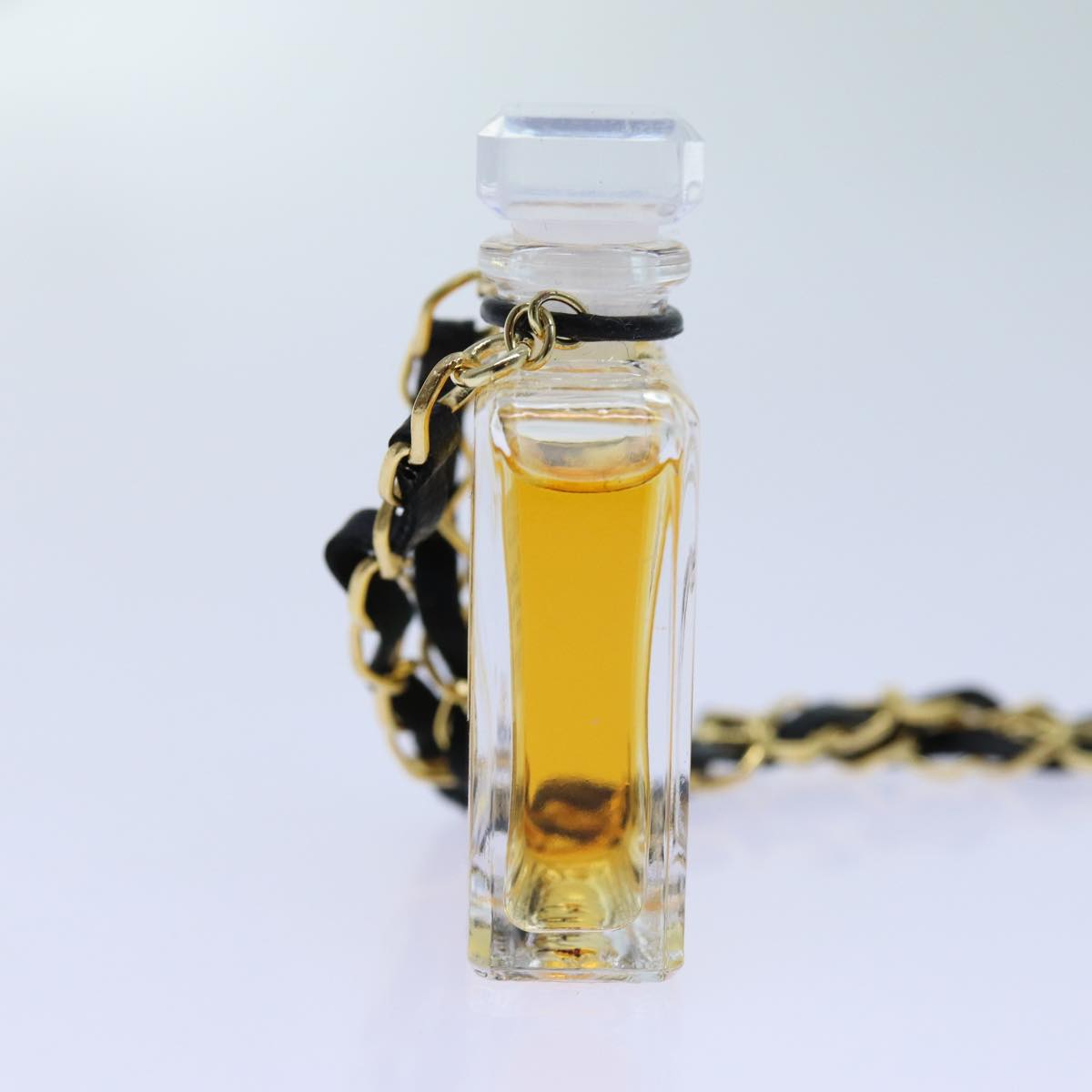CHANEL Perfume Necklace Gold CC Auth ar11599B
