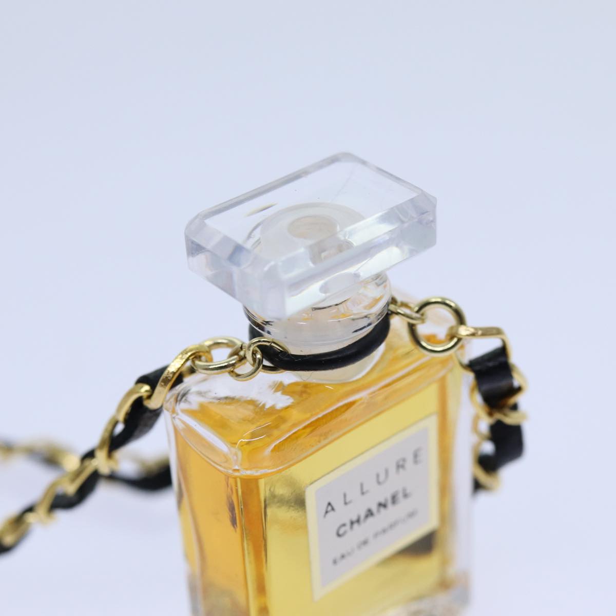 CHANEL Perfume Necklace Gold CC Auth ar11599B