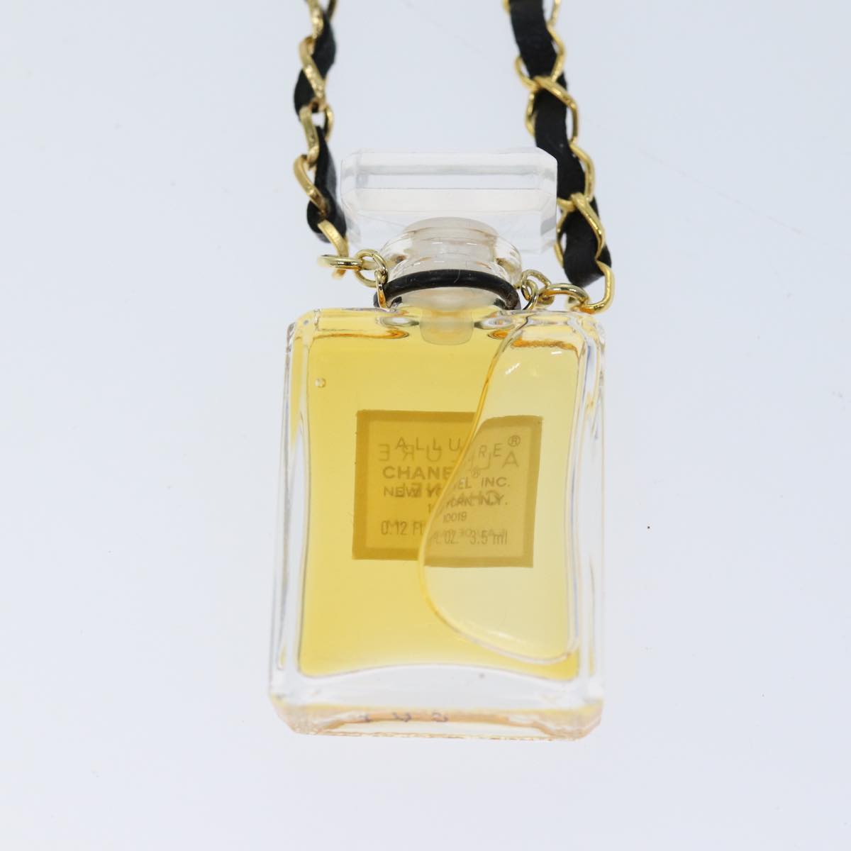 CHANEL Perfume Necklace Gold CC Auth ar11600B