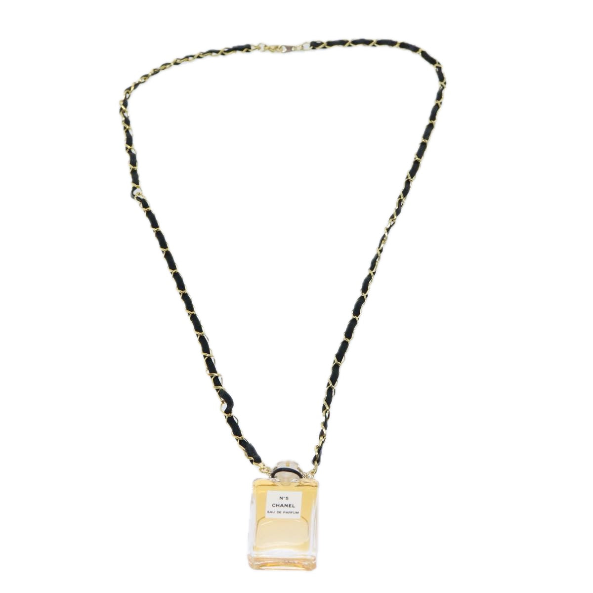 CHANEL Perfume Necklace Gold CC Auth ar11600B - 0