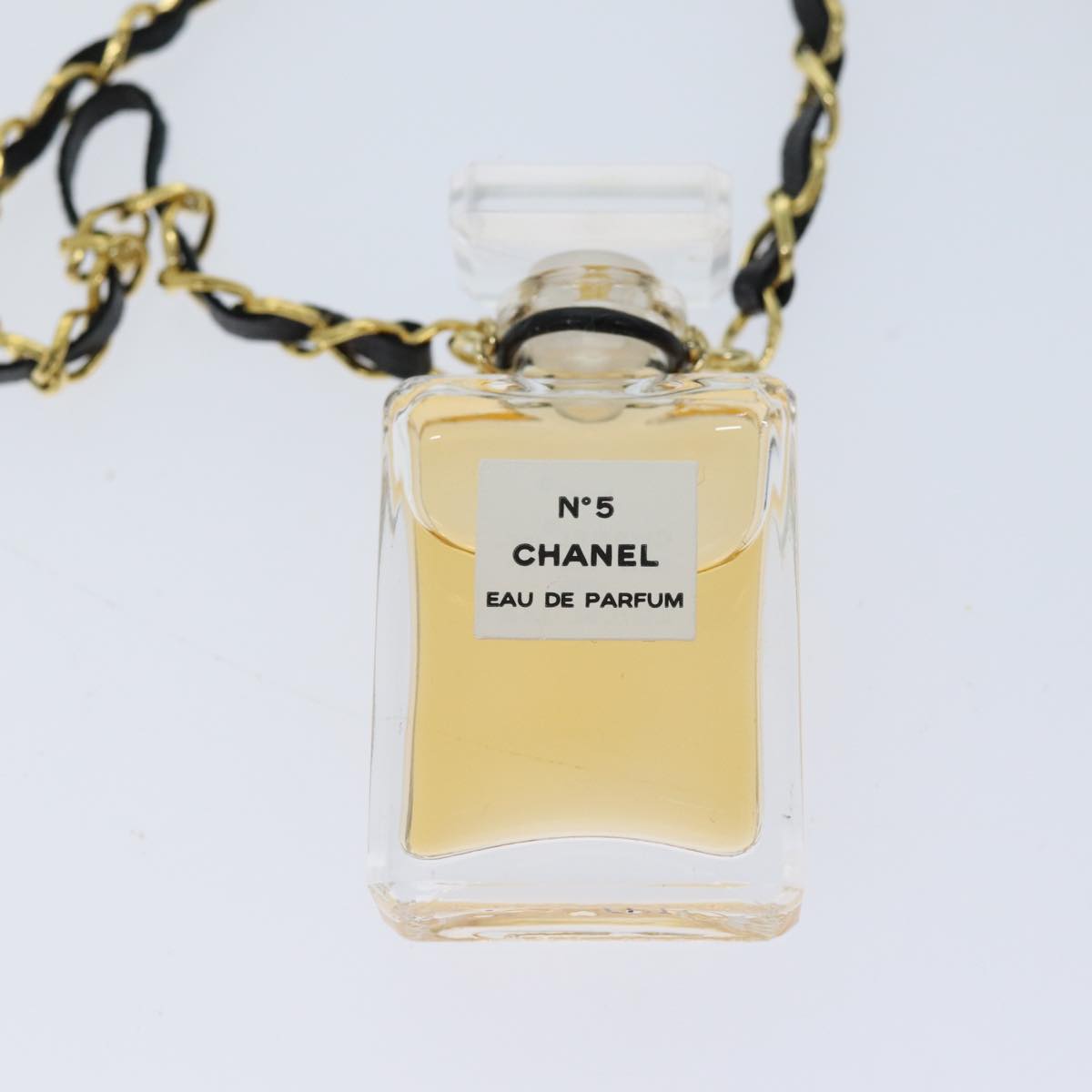 CHANEL Perfume Necklace Gold CC Auth ar11600B