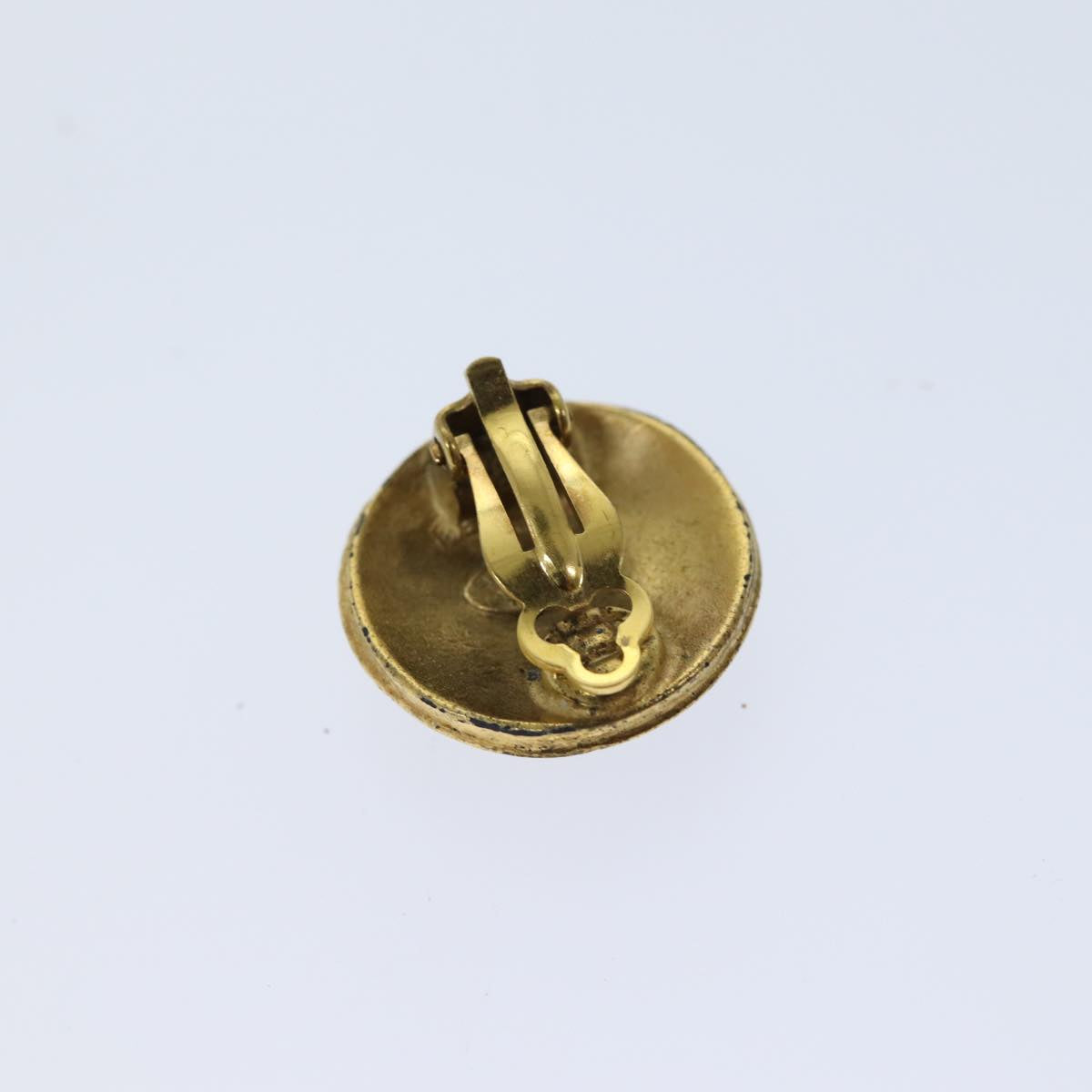 CHANEL COCO Mark Earring Gold CC Auth ar11601B