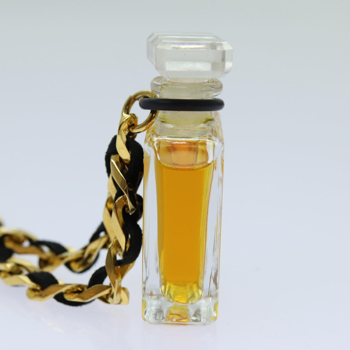 CHANEL Perfume Necklace Gold CC Auth ar11606B