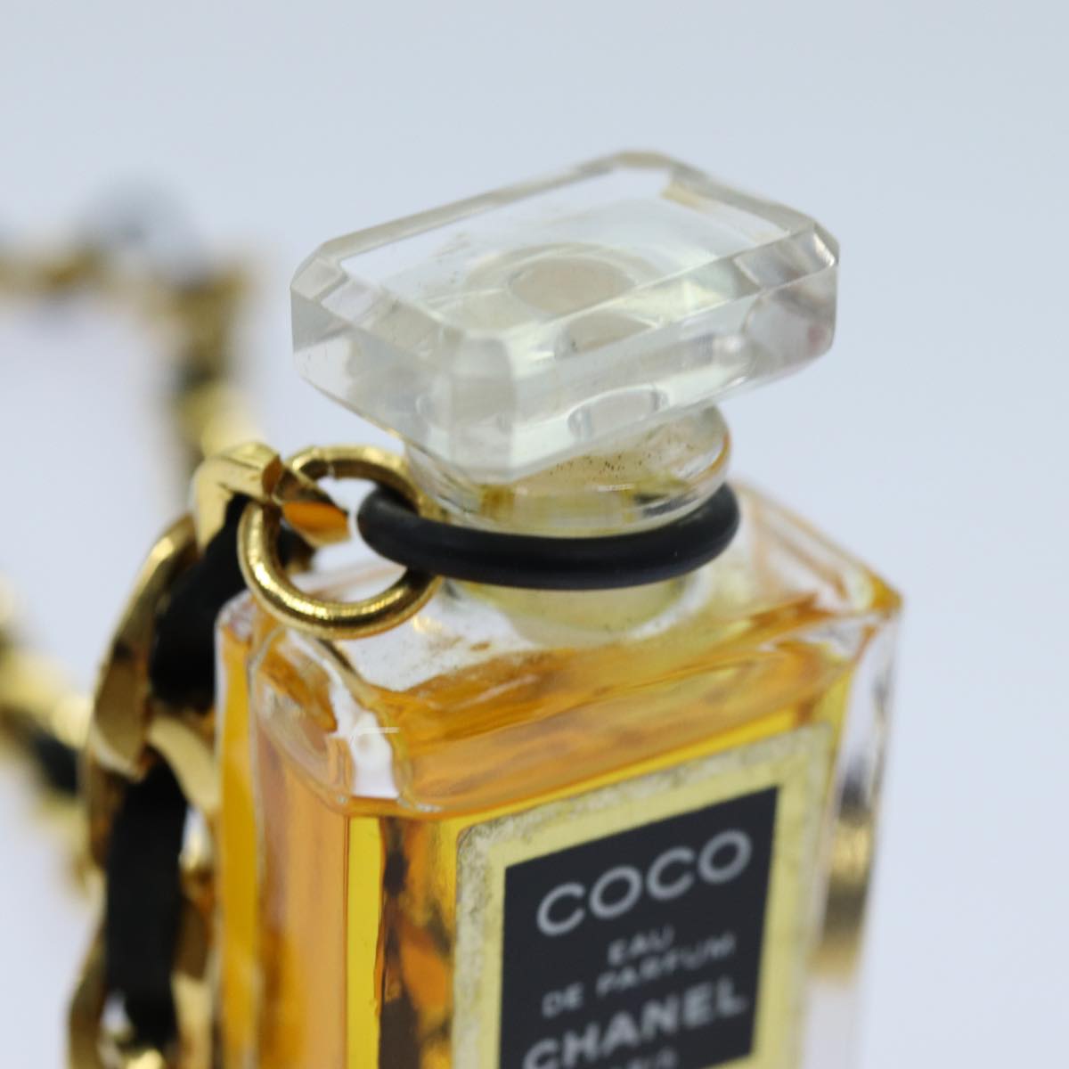 CHANEL Perfume Necklace Gold CC Auth ar11606B