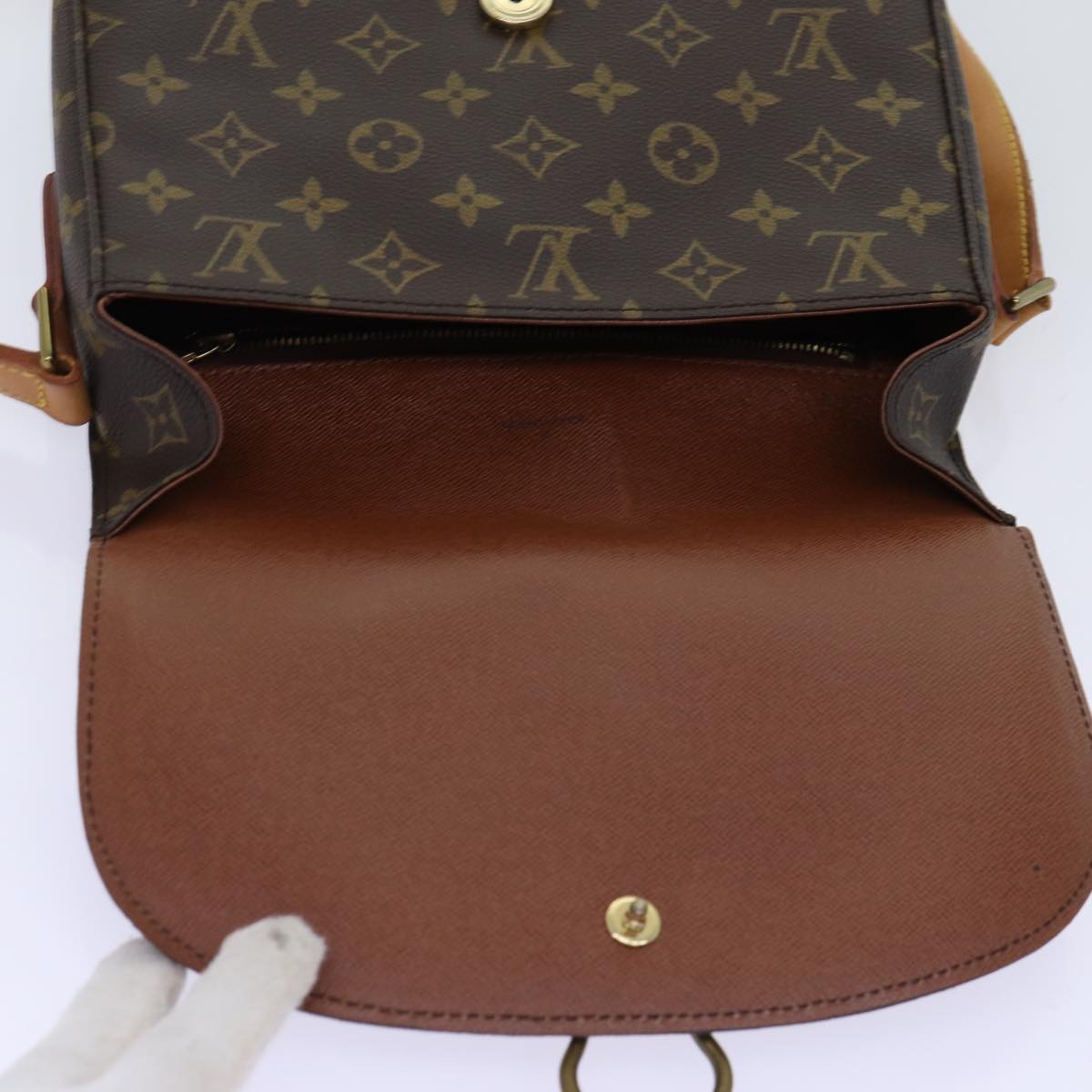 LOUIS VUITTON Monogram Saint Cloud GM Shoulder Bag M51242 LV Auth ar11615B