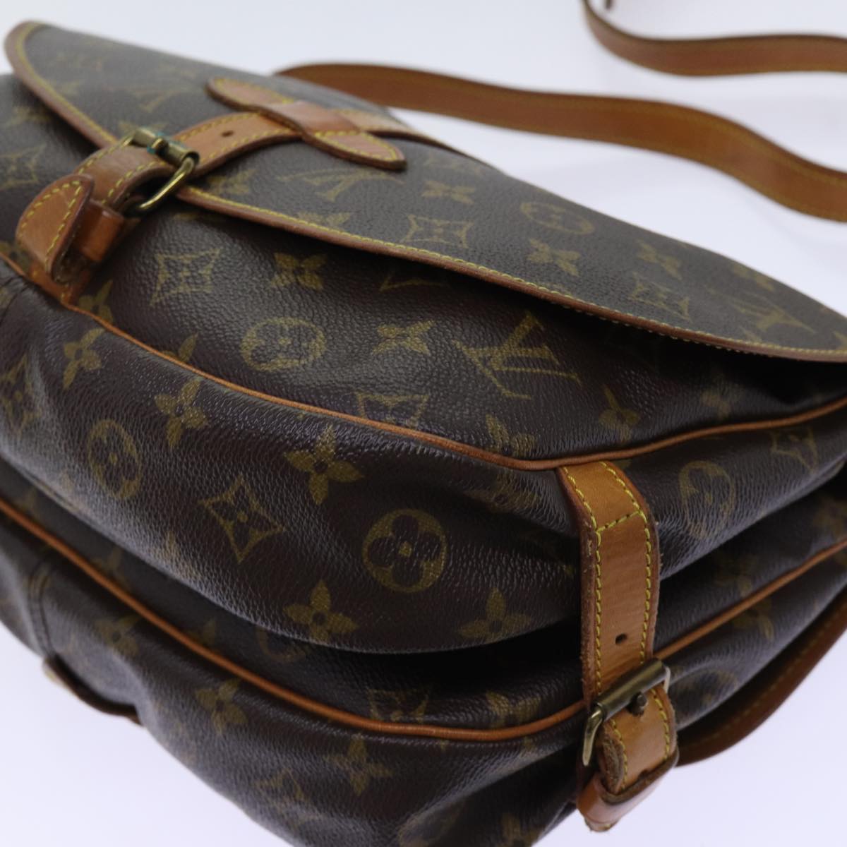 LOUIS VUITTON Monogram Saumur 30 Shoulder Bag M42256 LV Auth ar11621B