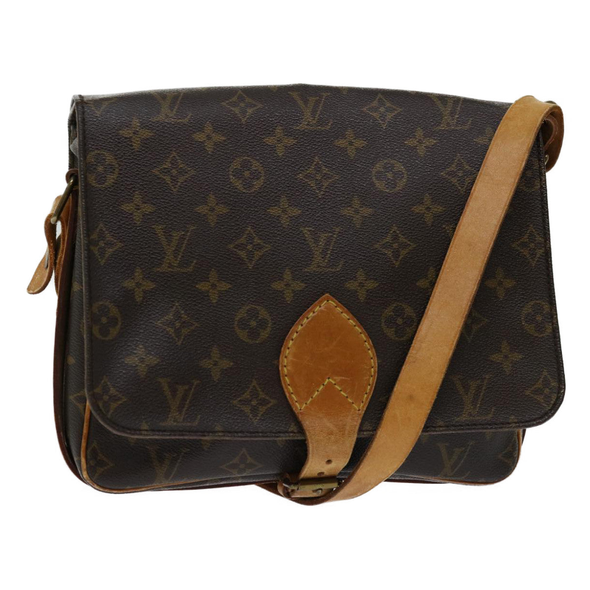 LOUIS VUITTON Monogram Cartouchiere GM Shoulder Bag M51252 LV Auth ar11622B