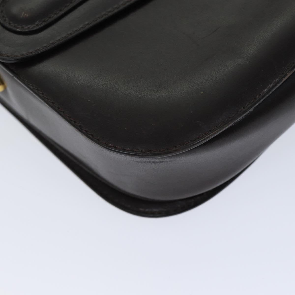 CELINE Shoulder Bag Leather Brown Auth ar11623B