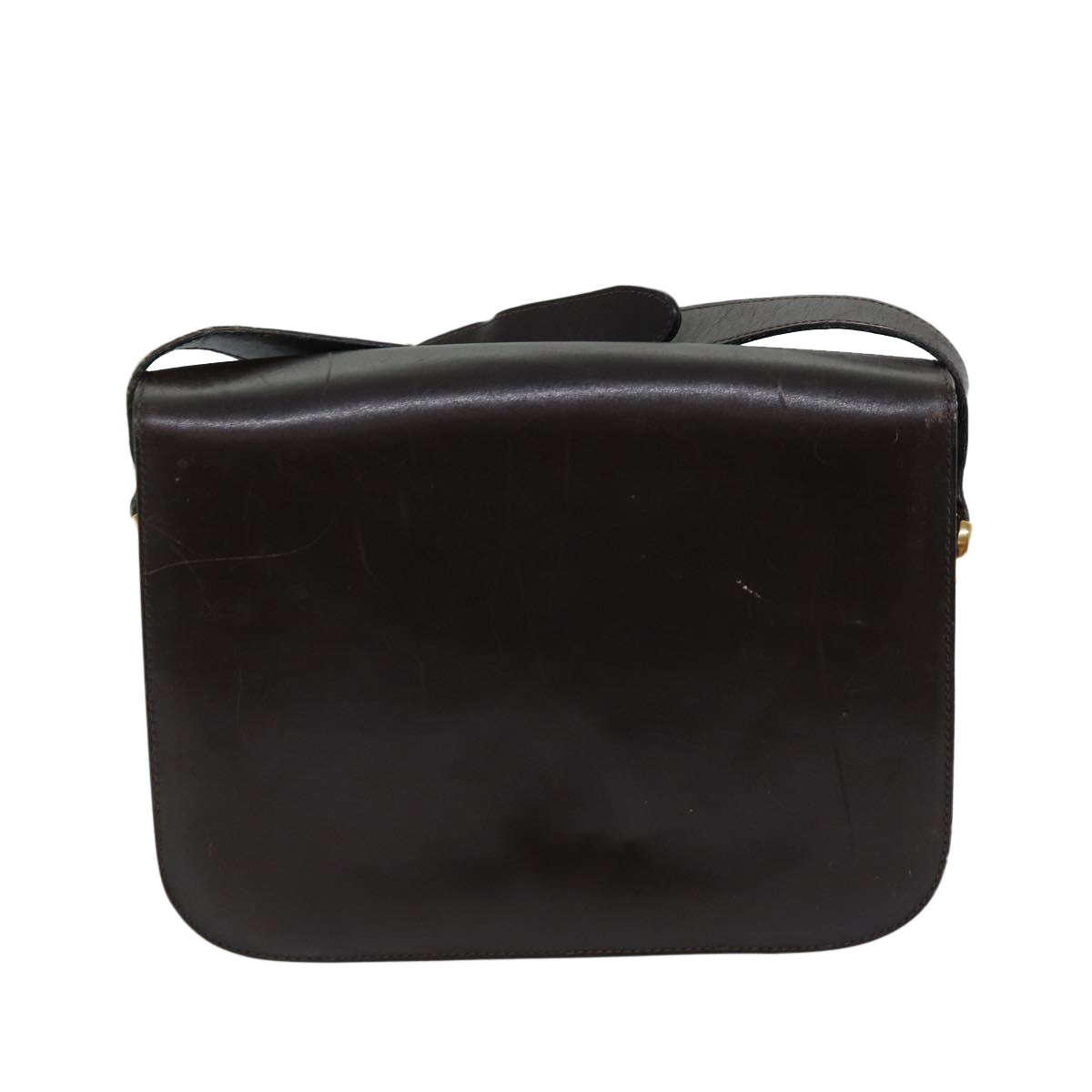 CELINE Shoulder Bag Leather Brown Auth ar11623B - 0