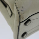 PRADA Hand Bag Leather White Auth ar11644B-15