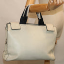 PRADA Hand Bag Leather White Auth ar11644B-25