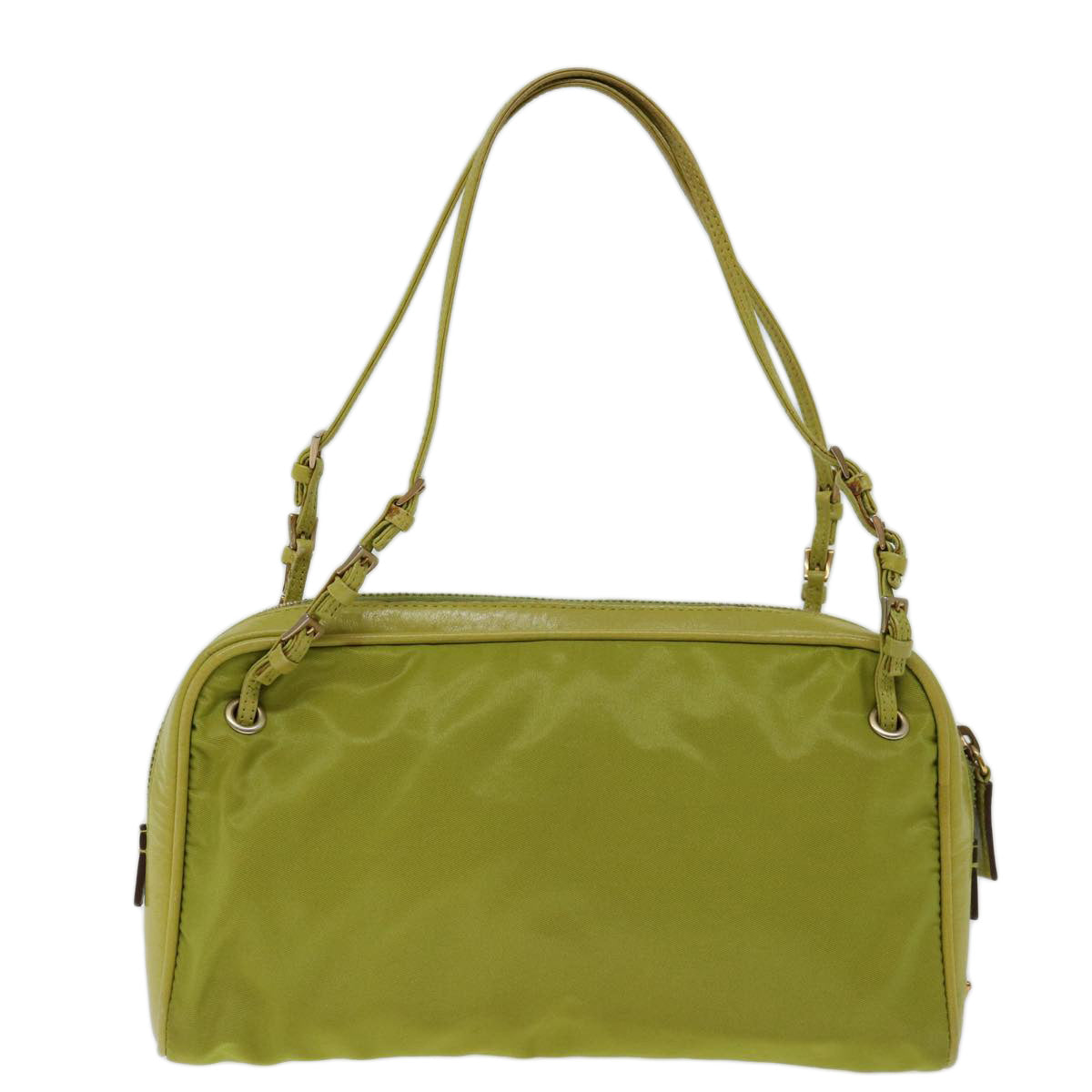 PRADA Hand Bag Nylon Green Auth ar11658B - 0