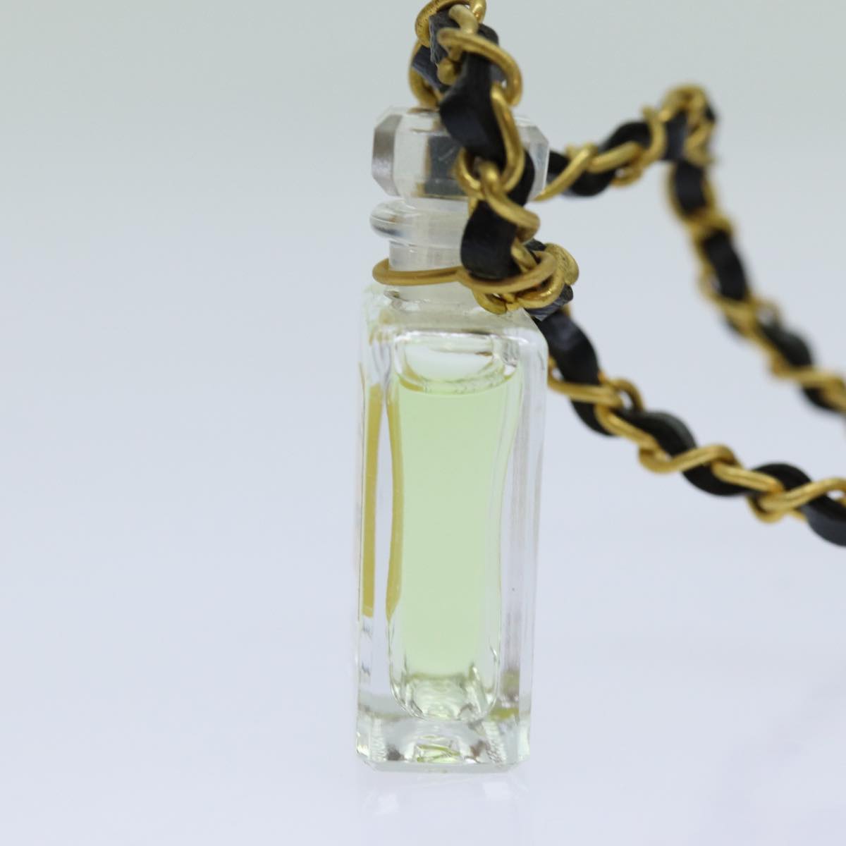 CHANEL Perfume Necklace Gold CC Auth ar11667B