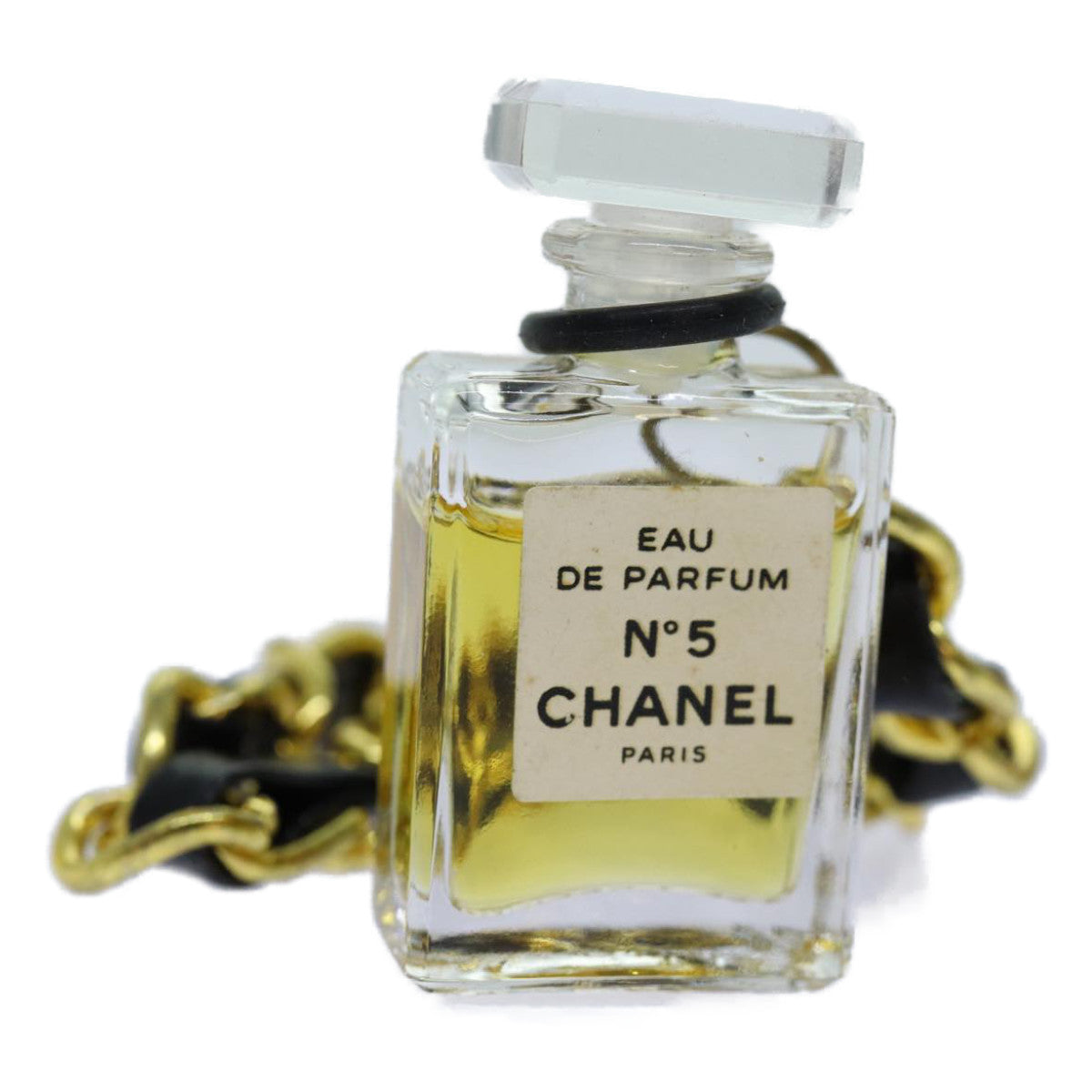 CHANEL Perfume Necklace Gold CC Auth ar11668B