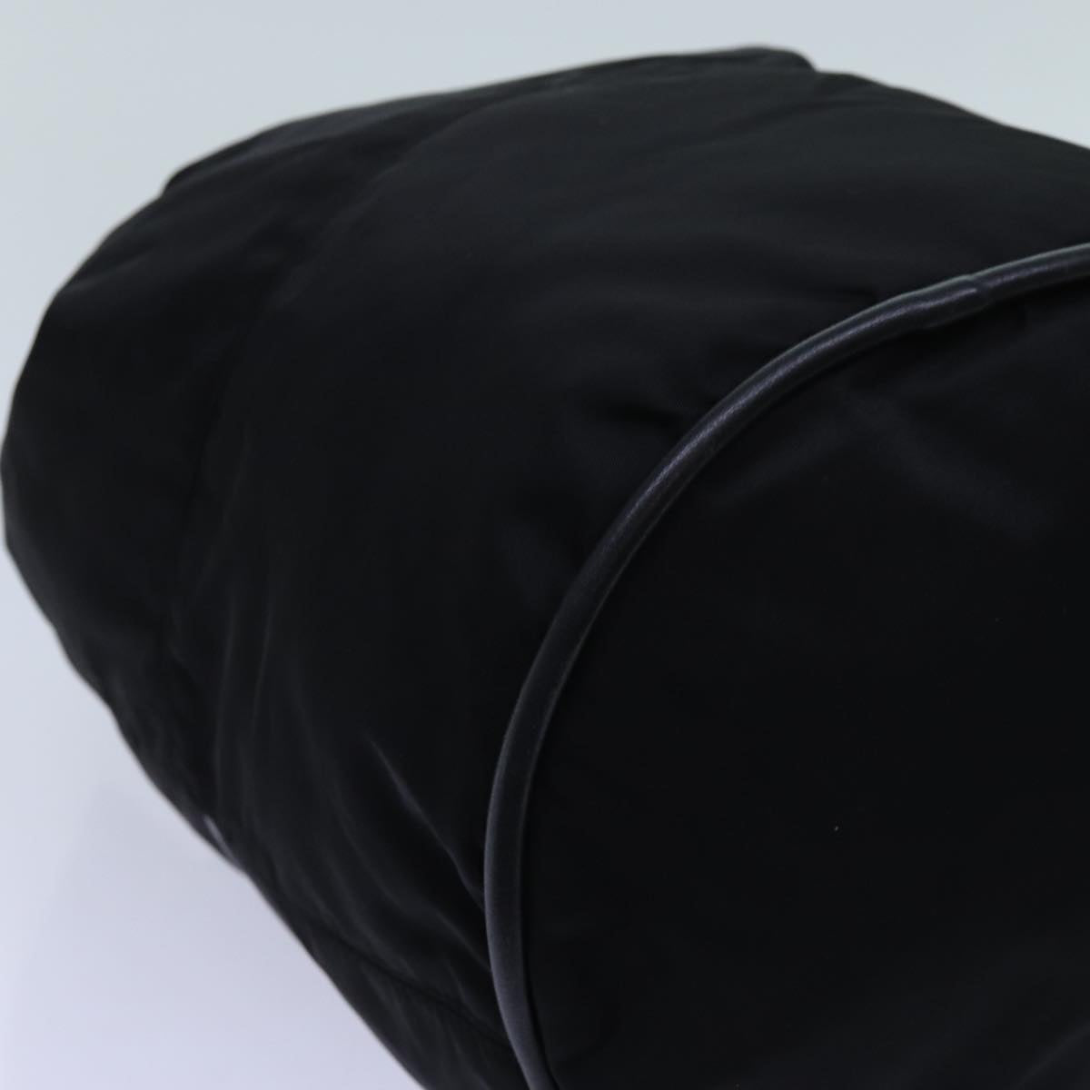 CELINE Circle Shoulder Bag Nylon Black Auth ar11677