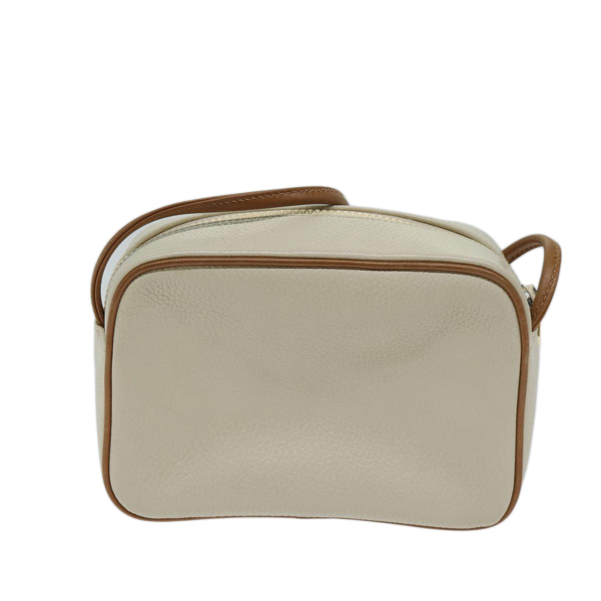 CELINE Shoulder Bag Leather White Auth ar11693 - 0