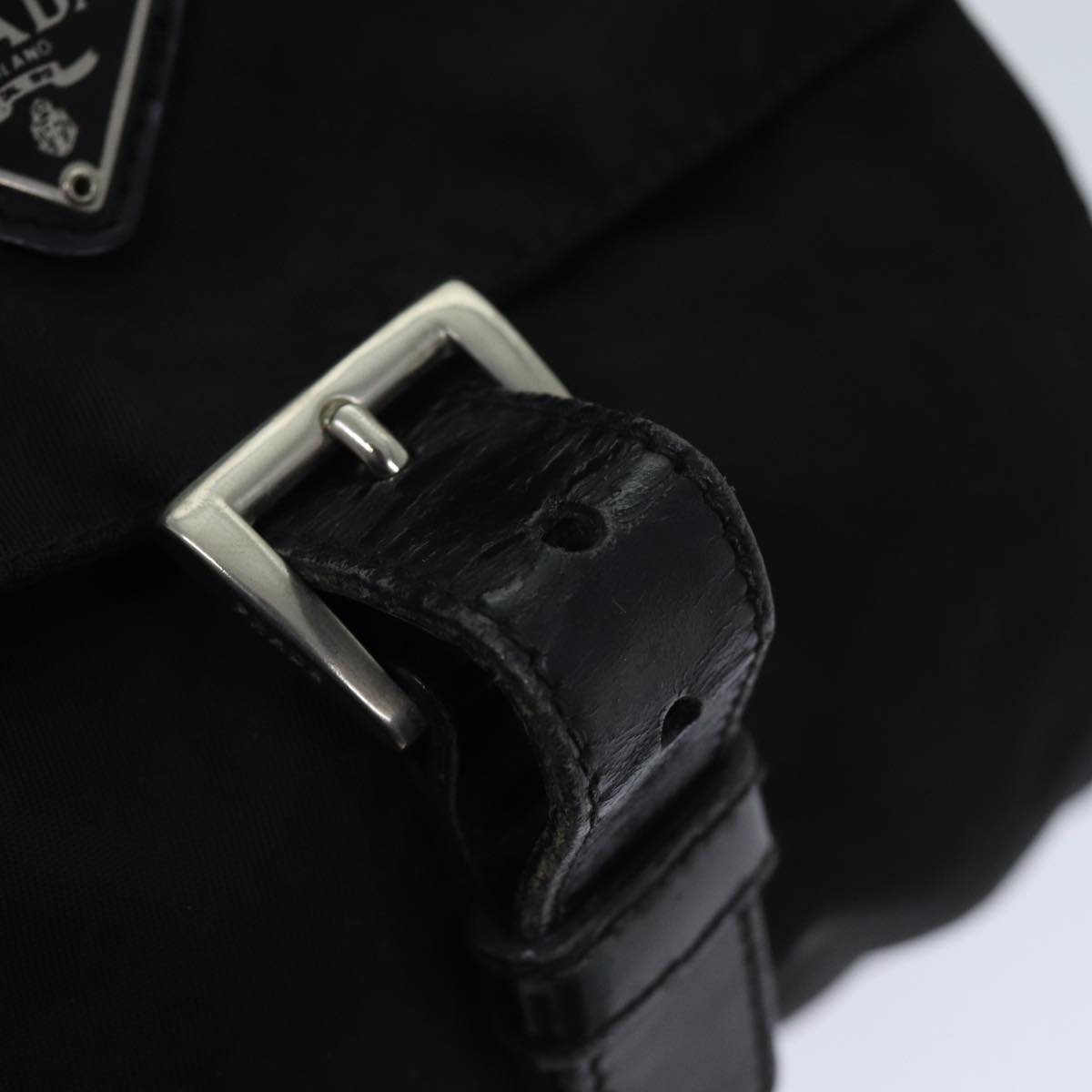 PRADA Shoulder Bag Nylon Black Auth ar11702