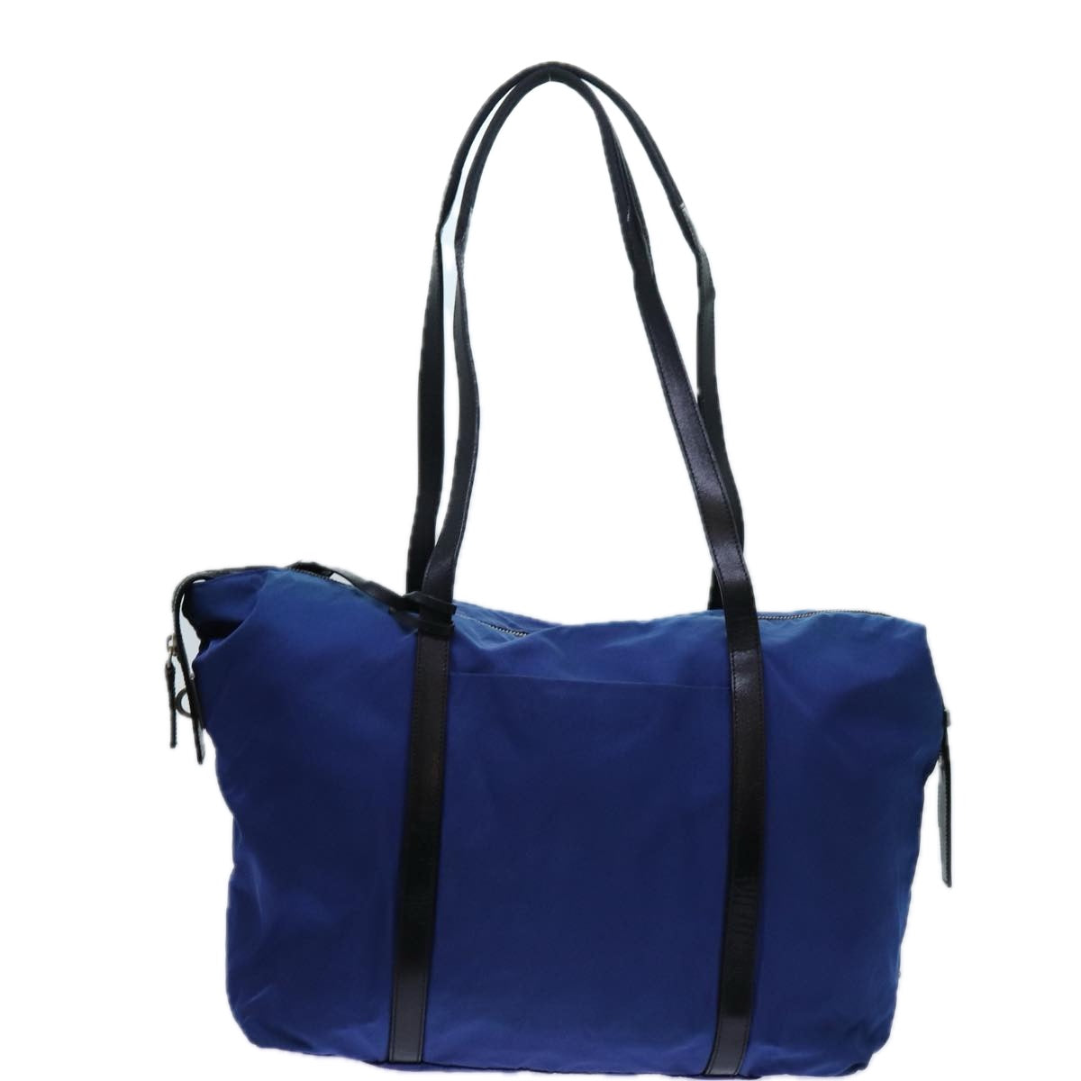 PRADA Shoulder Bag Nylon Blue Black Auth ar11704