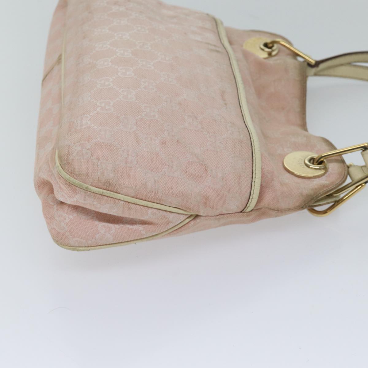 GUCCI GG Canvas Shoulder Bag Pink Auth ar11709