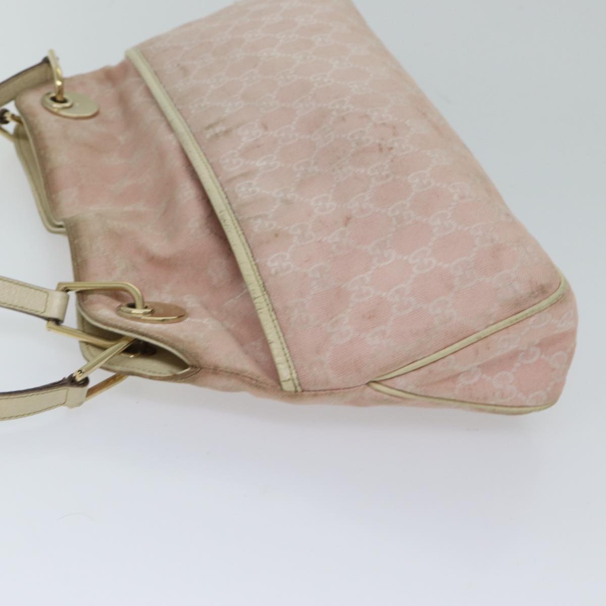 GUCCI GG Canvas Shoulder Bag Pink Auth ar11709