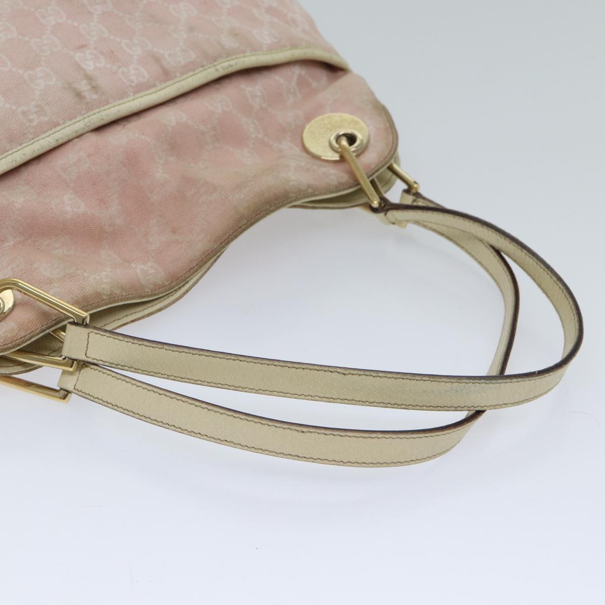 GUCCI GG Canvas Shoulder Bag Pink Auth ar11709