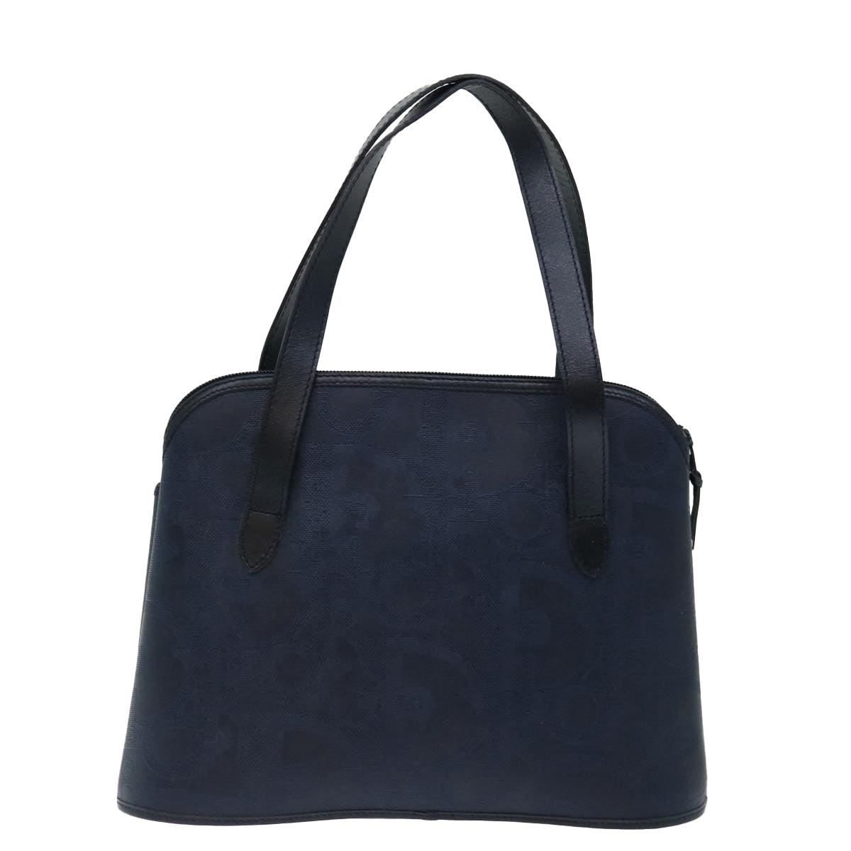 Christian Dior Trotter Canvas Hand Bag Navy Auth ar11715 - 0