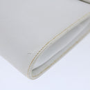 Chloe Chain Shoulder Bag Leather Vintage White Auth ar11719-15
