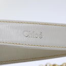Chloe Chain Shoulder Bag Leather Vintage White Auth ar11719-18