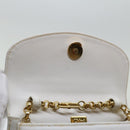 Chloe Chain Shoulder Bag Leather Vintage White Auth ar11719-10
