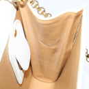 Chloe Chain Shoulder Bag Leather Vintage White Auth ar11719-20