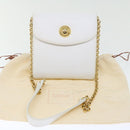 Chloe Chain Shoulder Bag Leather Vintage White Auth ar11719-12