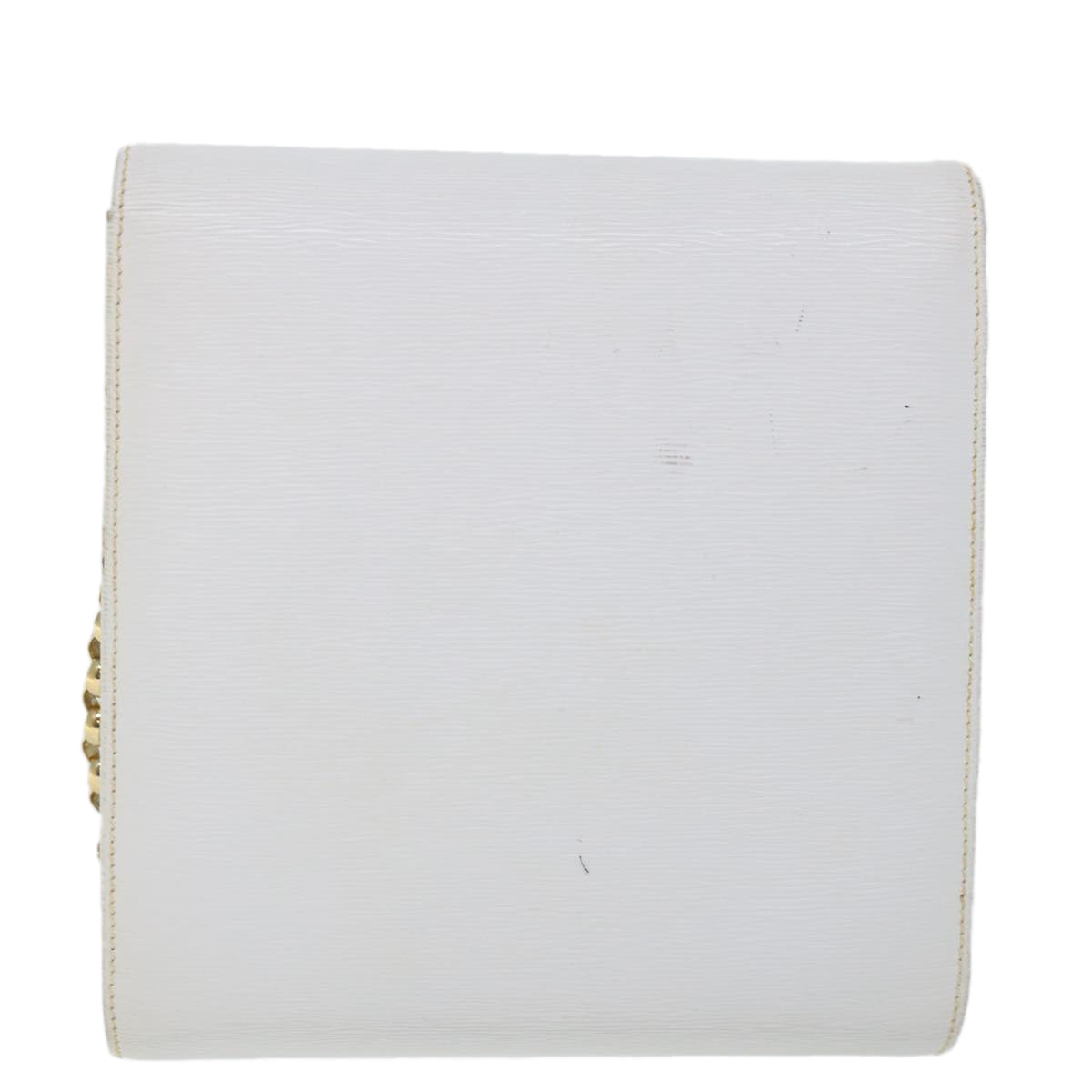Chloe Chain Shoulder Bag Leather Vintage White Auth ar11719 - 0