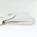 Chloe Chain Shoulder Bag Leather Vintage White Auth ar11719-4
