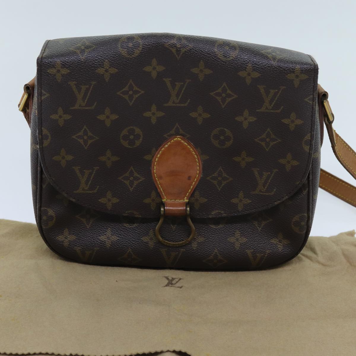 LOUIS VUITTON Monogram Saint Cloud GM Shoulder Bag M51242 LV Auth ar11729