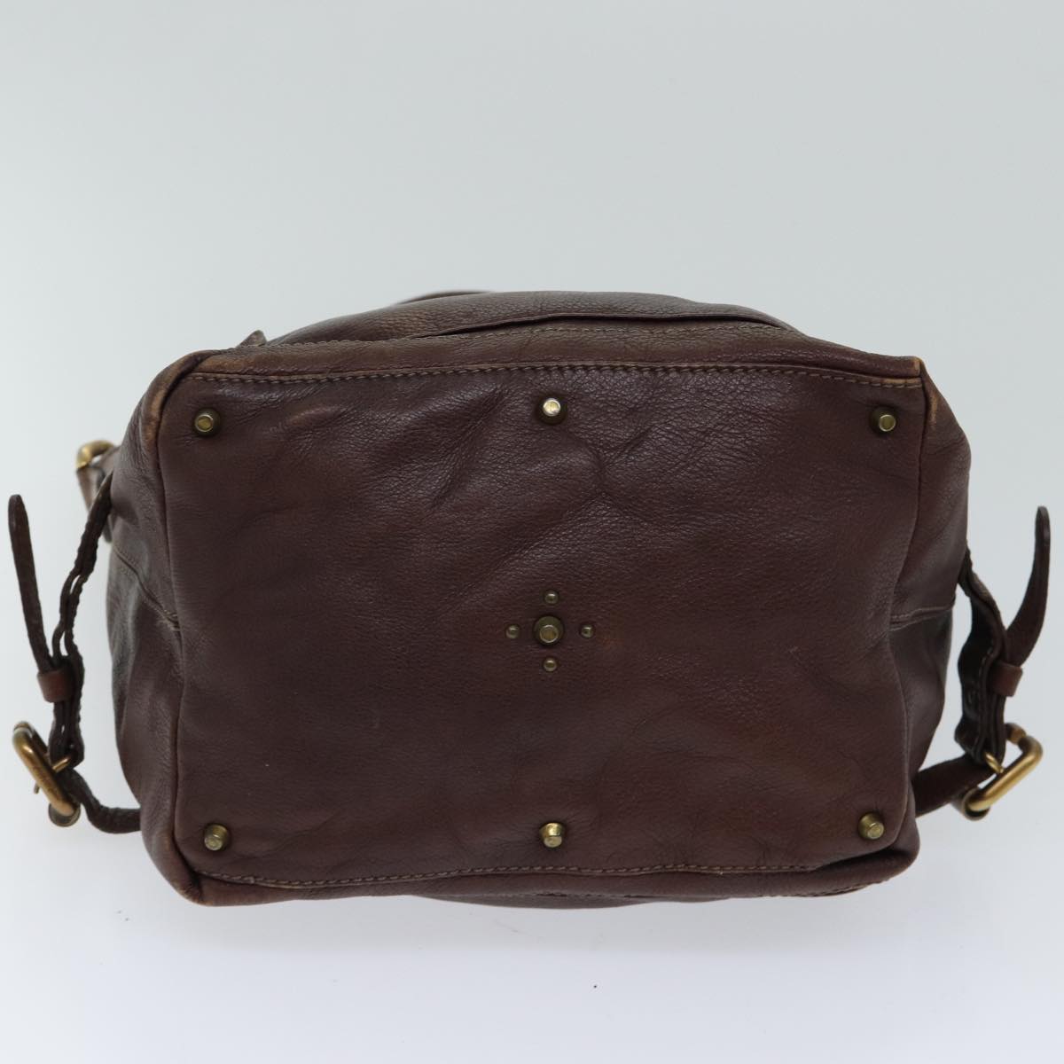 Chloe Paddington Shoulder Bag Leather Brown Auth ar11731