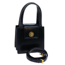 BVLGARI Hand Bag Leather 2way Black Auth ar11750-1