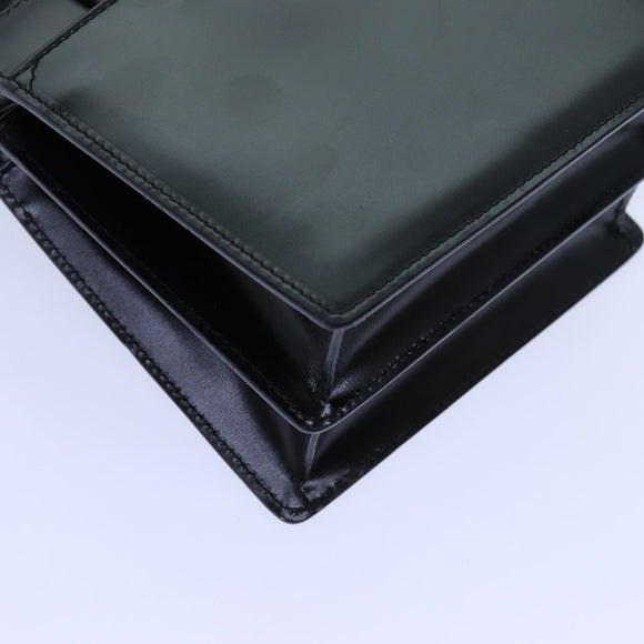 BVLGARI Hand Bag Leather 2way Black Auth ar11750