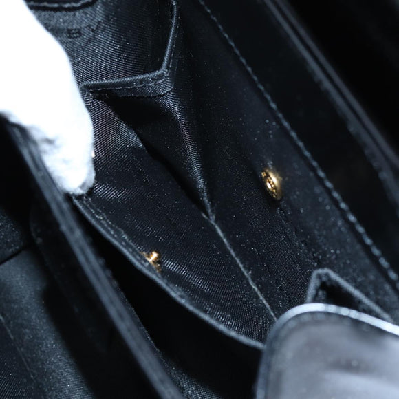 BVLGARI Hand Bag Leather 2way Black Auth ar11750